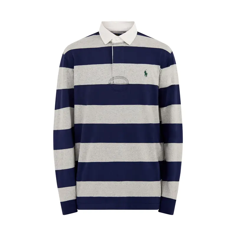 Striped Rugby Shirt Navy