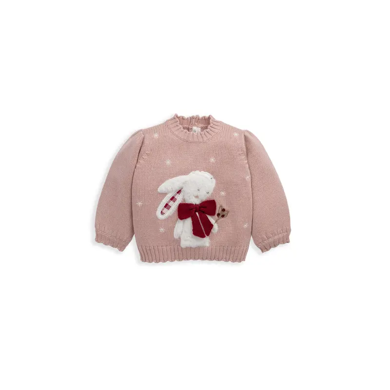 Pink Bunny Jumper Soft Pink