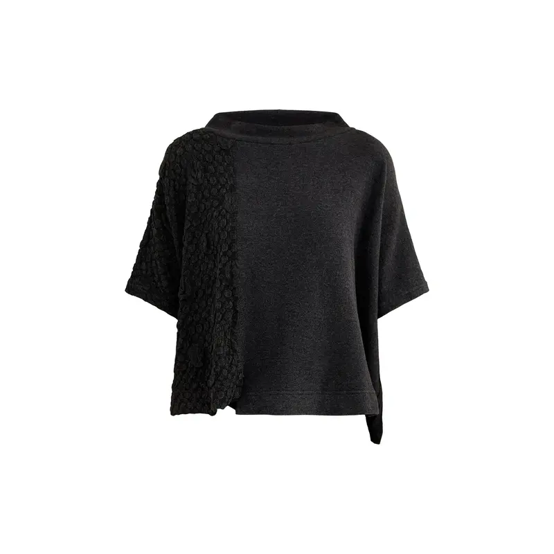 Textured Knit Jumper Charcoal