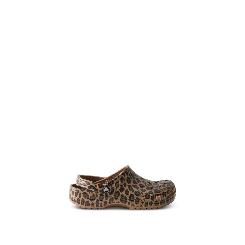 Classic Graphic Clog Sepia Leopard
