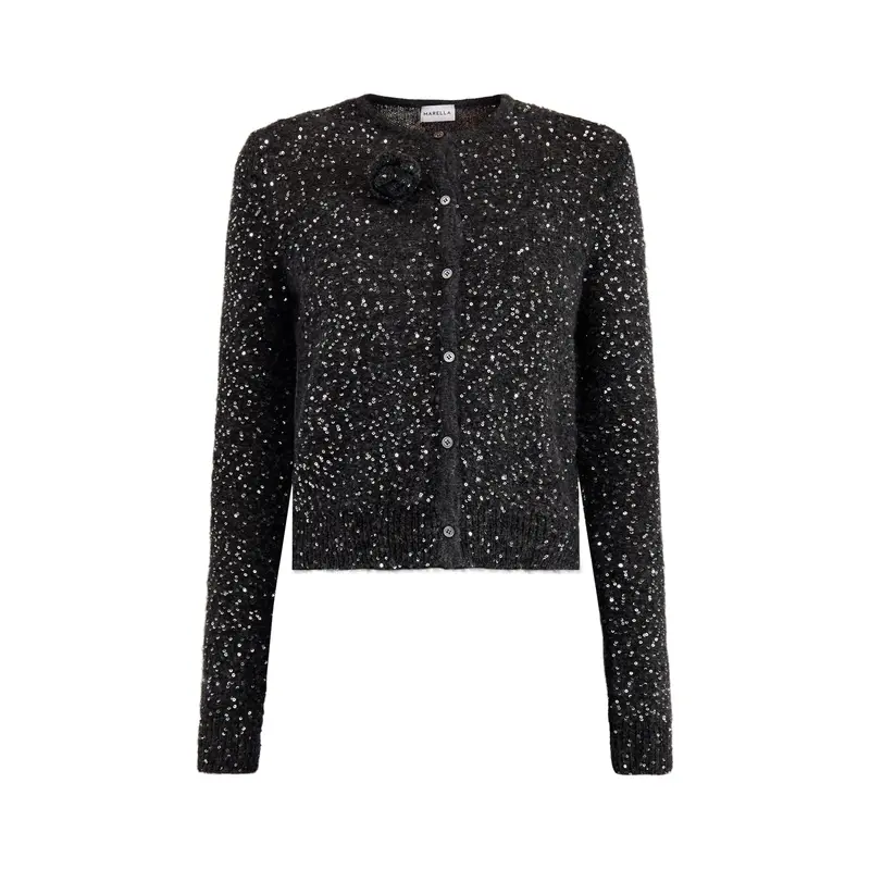 Saba Sequin Cardigan Grey