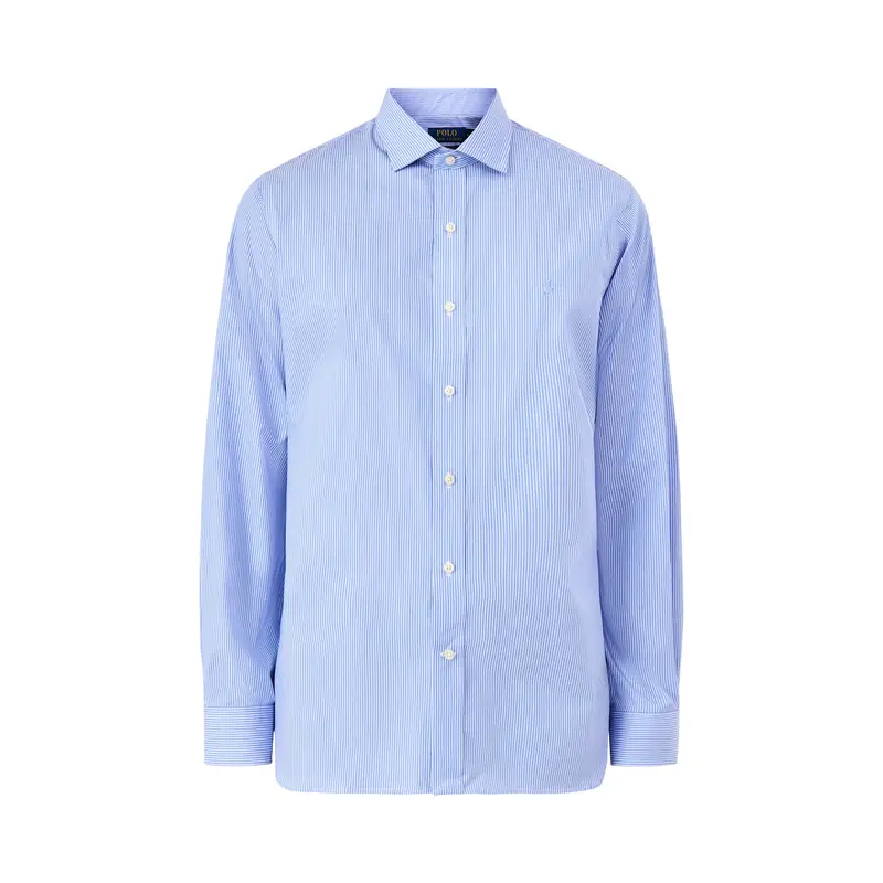 Custom Fit Multi Stripe Dress Shirt Sky Blue