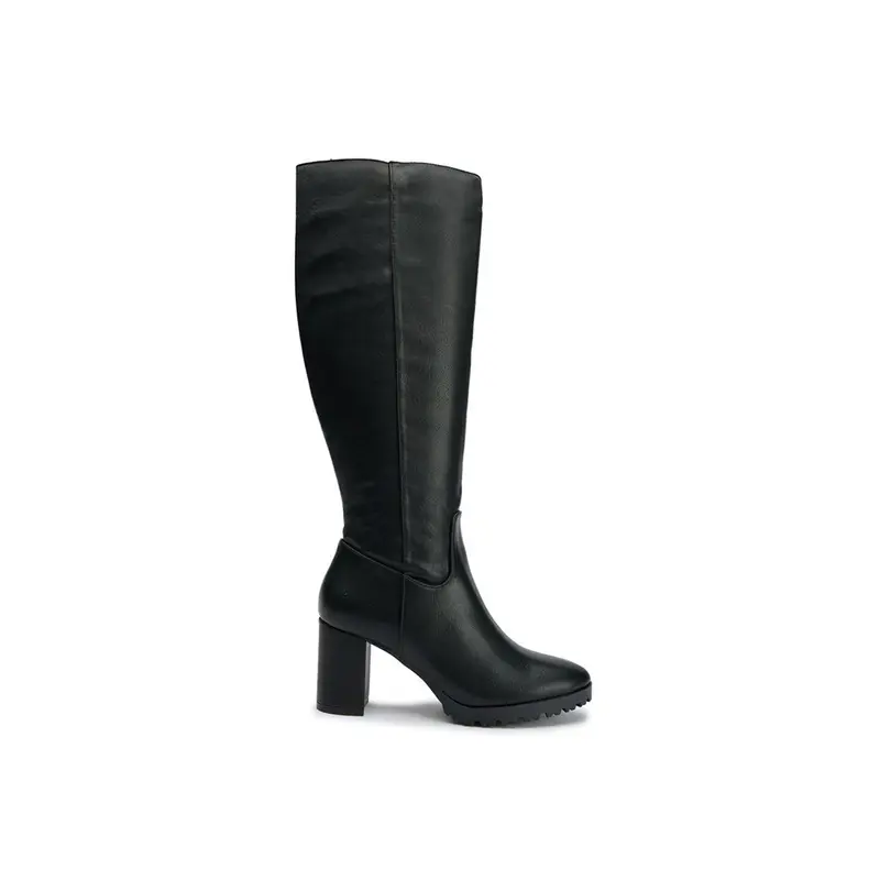 Vegan Edamame Knee High Boots Black