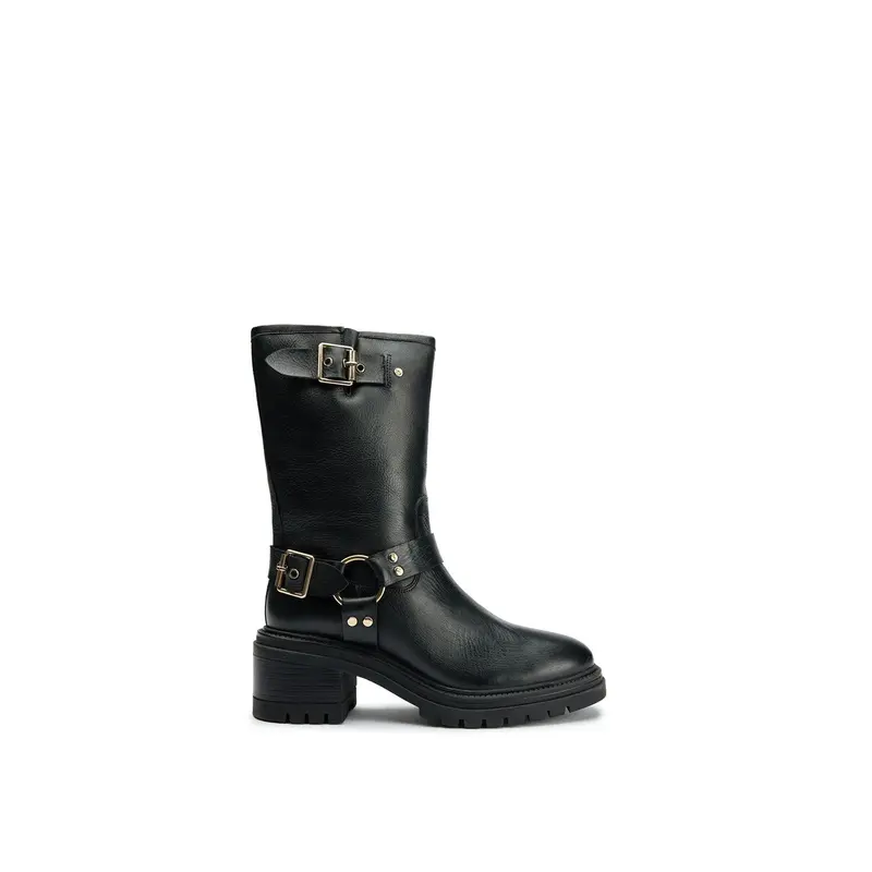 Grunge Biker Boots Black