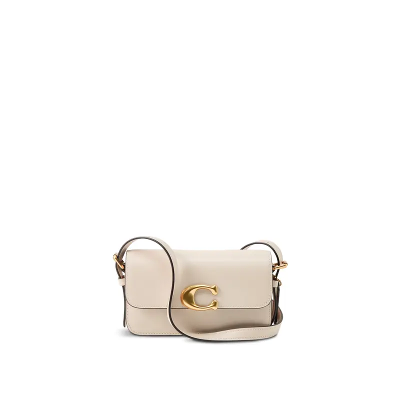 Refined Calf Leather Zoe Shoulder Bag White