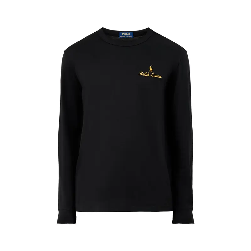 Long-Sleeve Cotton T-Shirt Black