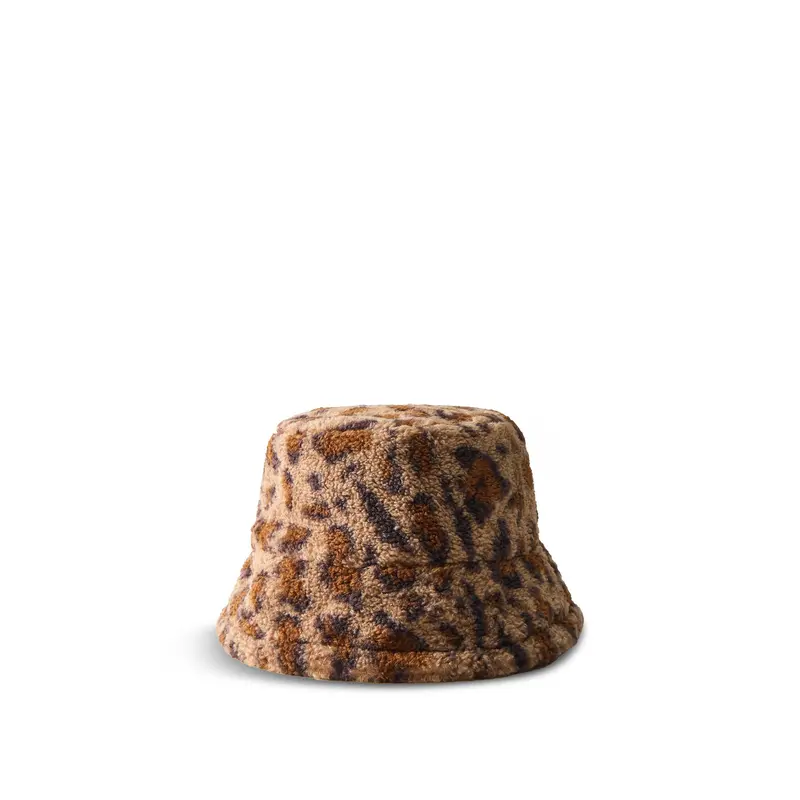 Netty Leopard Bucket Hat Brown