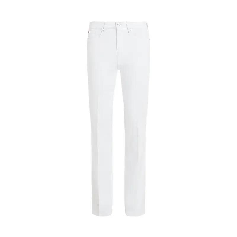 Mid-Rise Bootcut Jeans White
