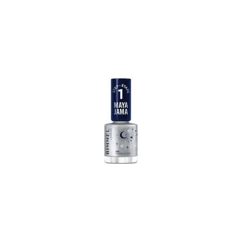 Rimmel Maya Jama Astrology Collection Super Gel Nail Polish Sacred Silver
