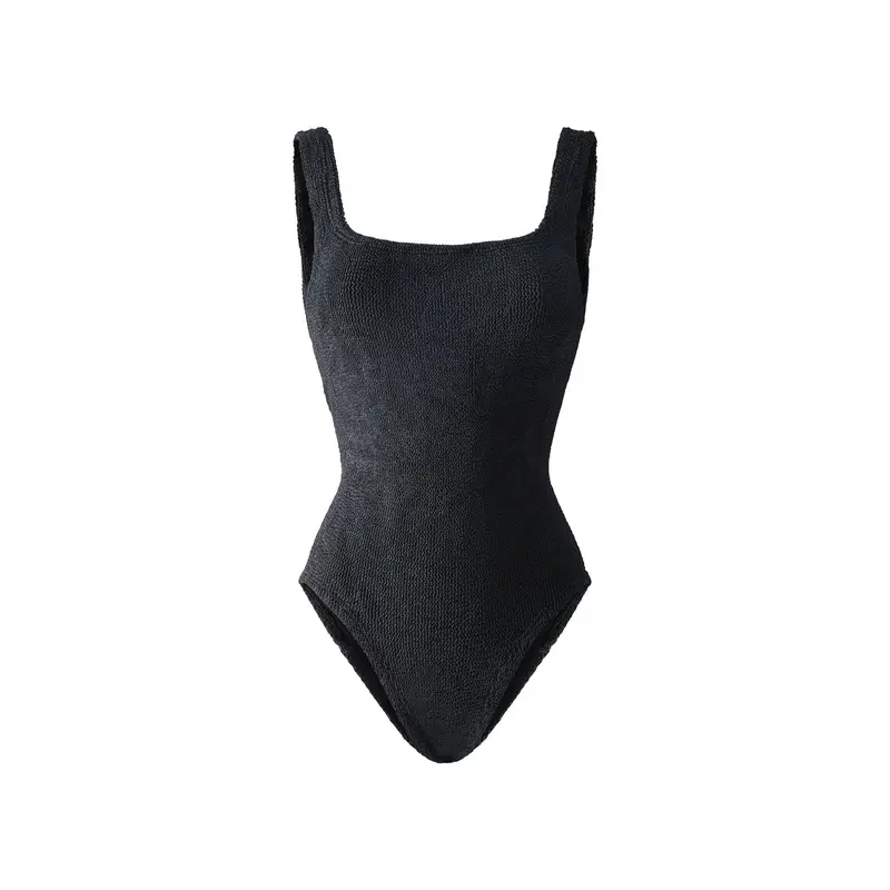 Square Neck Swimsuit Black