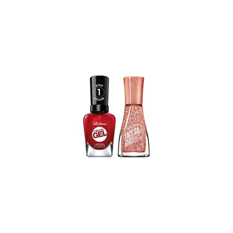 Sally Hansen Miracle Gel x Insta Dri Nail Polish Bundle Duo - Party Glam