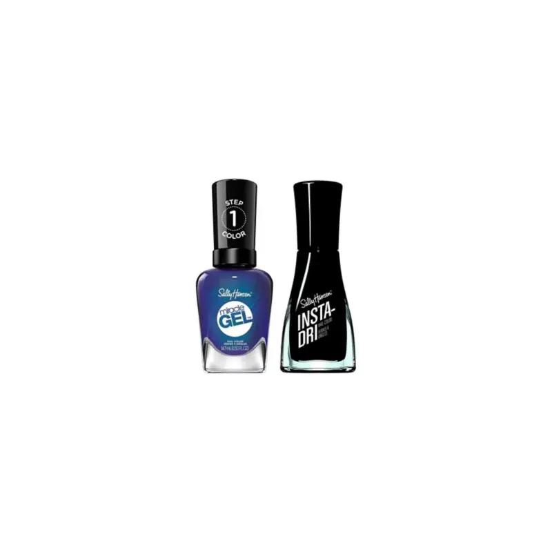 Sally Hansen Miracle Gel x Insta Dri Dark Nail Polish Bundle Duo