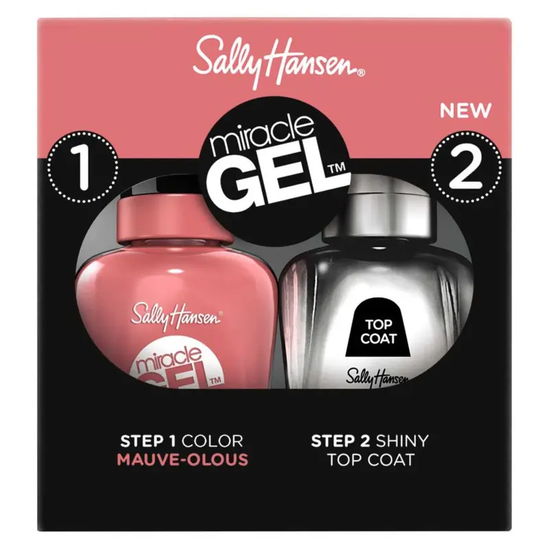 Sally Hansen Miracle Gel Nail Polish & Topcoat Duo - Mauve-olous