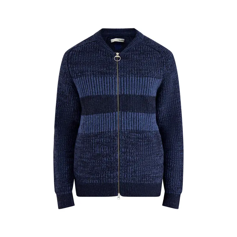 Knitted Bomber Jacket Navy