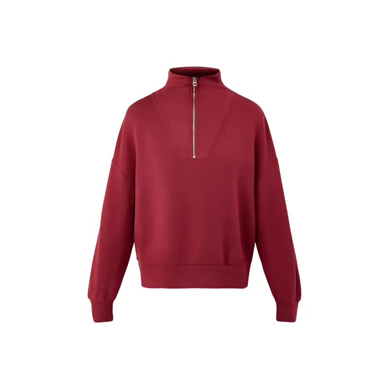 Hawley Half Zip Sweat New Maroon