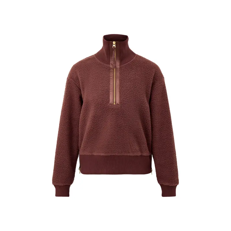 Roselle Half Zip Fleece Deep Mahogany