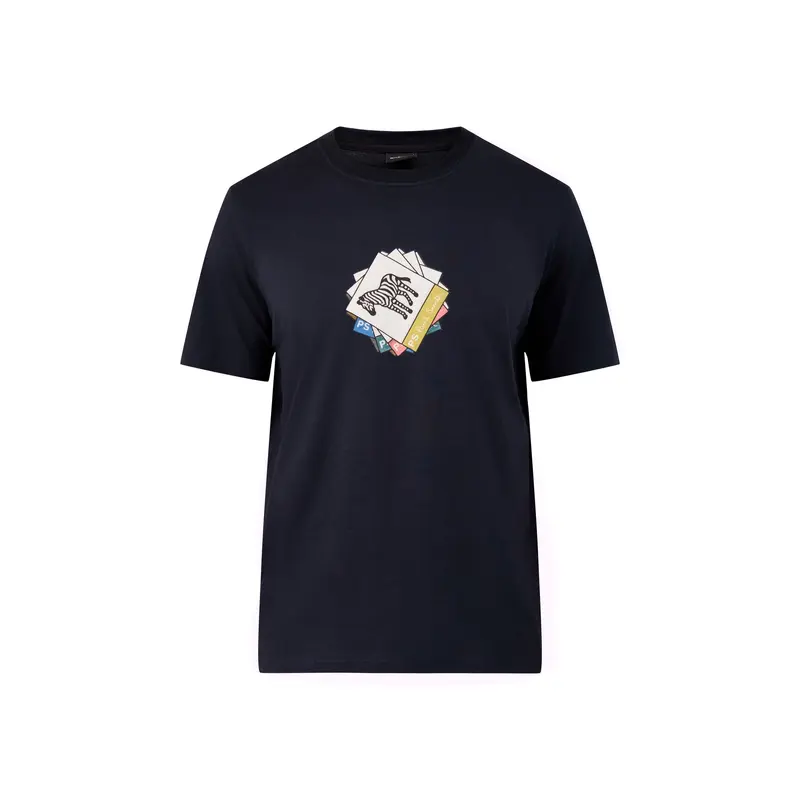 Zebra Squares T-Shirt Dark Navy