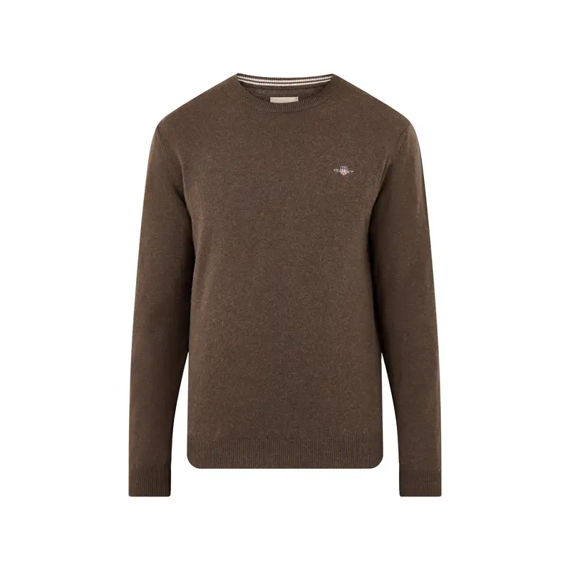 Superfine Lambswool Crew-Neck Jumper Seawood Melange