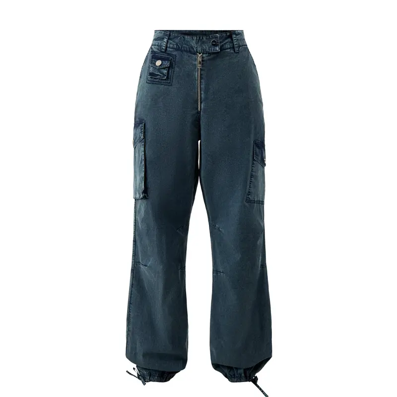 Washed Stretch Cotton Pants Sky Captain