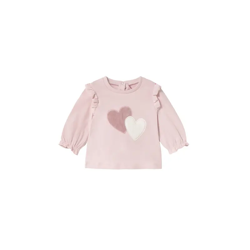 Baby Heart Long Sleeve T-Shirt Rose