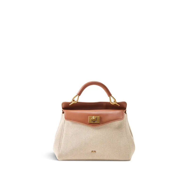 Lucia Classic Top Handle Bag Black