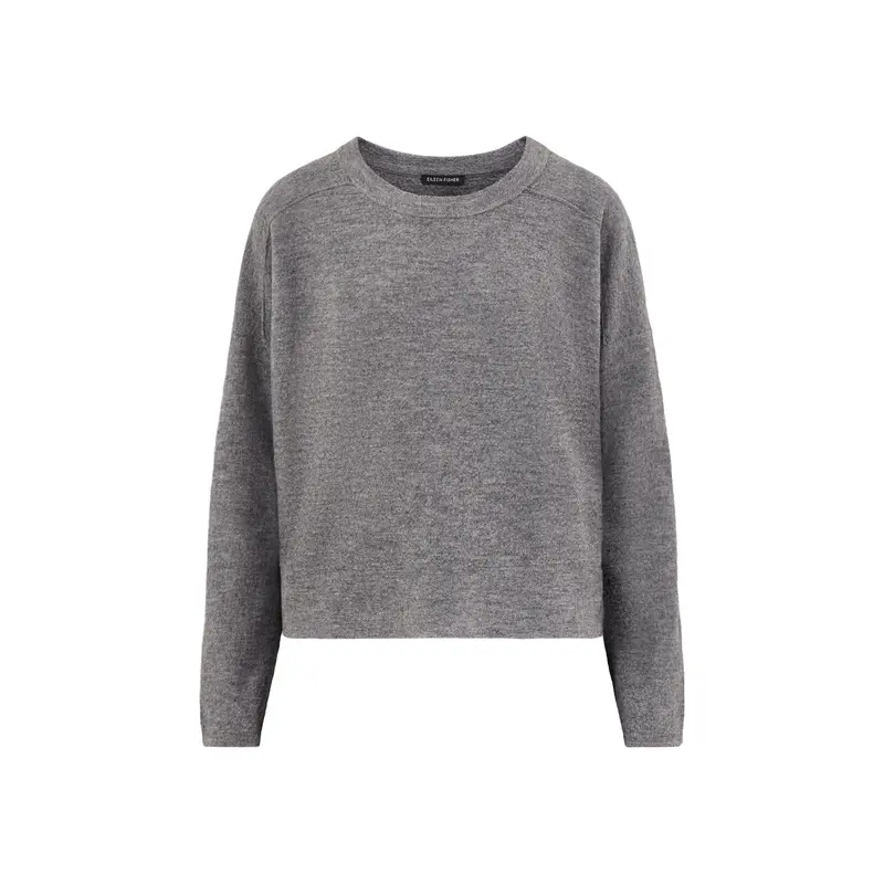 Crew Neck Wool Sweater Taupe