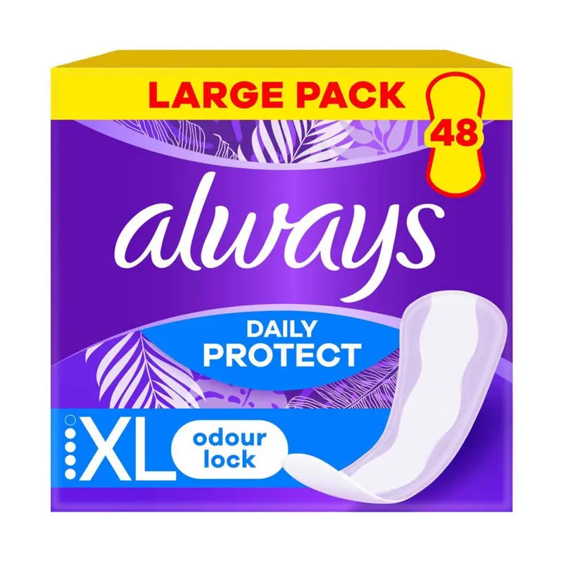 Always Dailies Long Plus Extra Protect Panty Liners x48