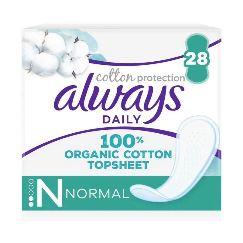 Always Dailies Cotton Protection Panty Liners Normal x 28