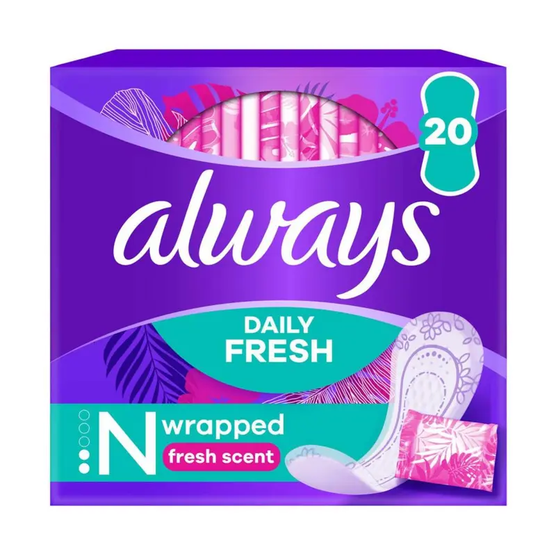 Always Dailies Singles Normal To Go Panty Liners Fresh x 20