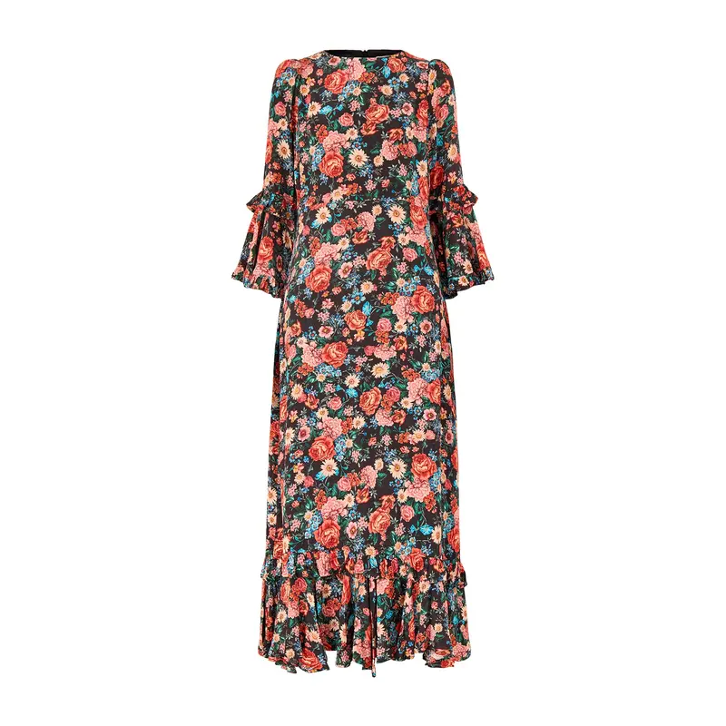 Claudia Dutch Print Maxi Blue