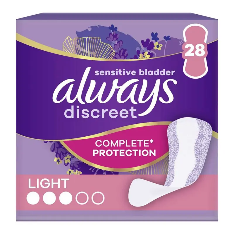 Always Discreet Incontinence Liners Light 28 liners