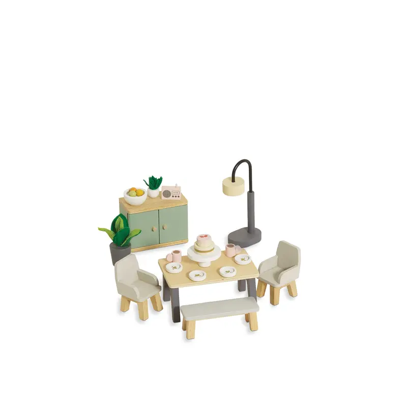 Dolls House Dining Room Furniture Toy Set