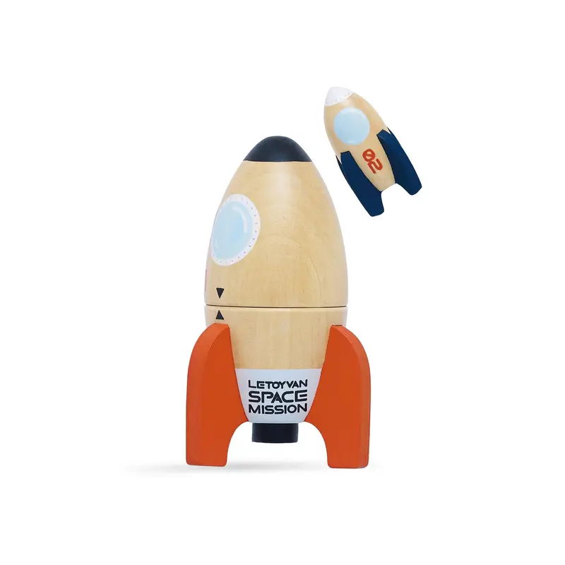 Magnetic Space Rocket Duo Toy Set