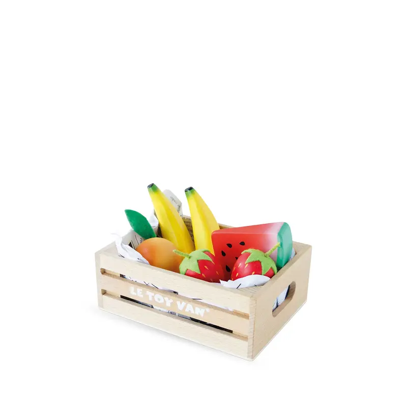 Wooden Food Crate Fruit Toy Set