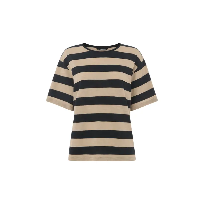 Wide Stripe Tee Black