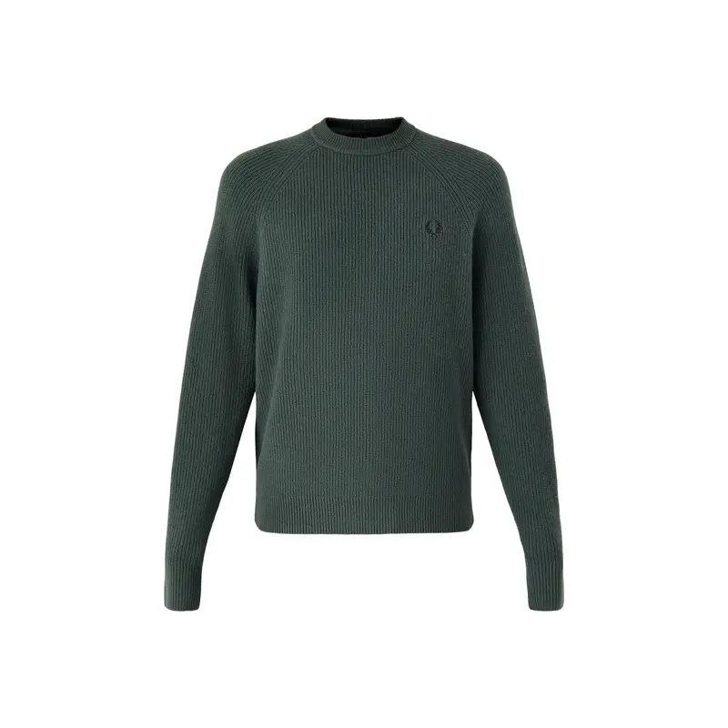 Lambswool Raglan Jumper Green