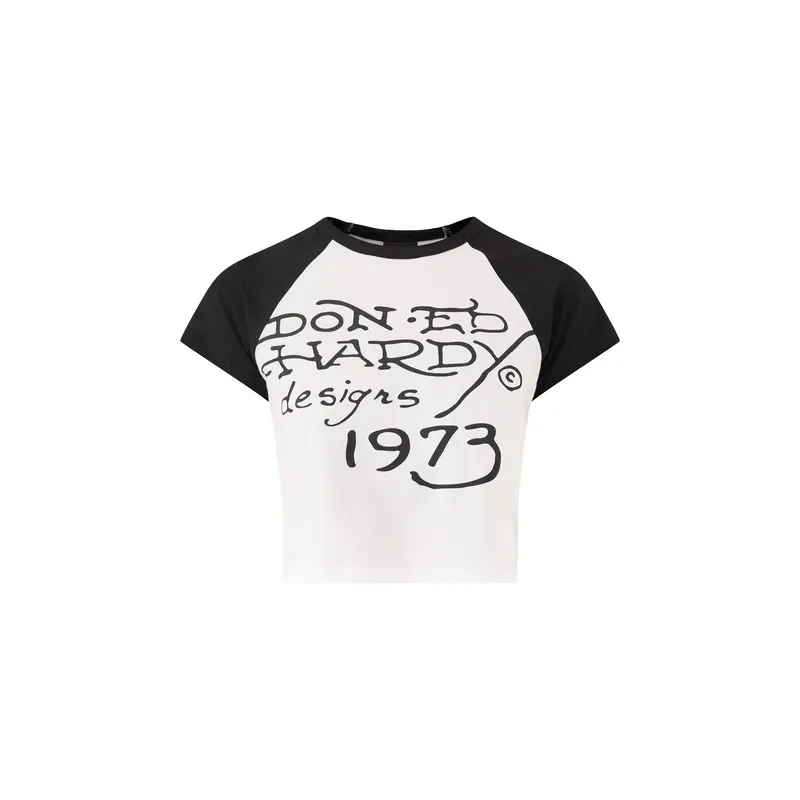 Drawn Panther Ringer T-Shirt White