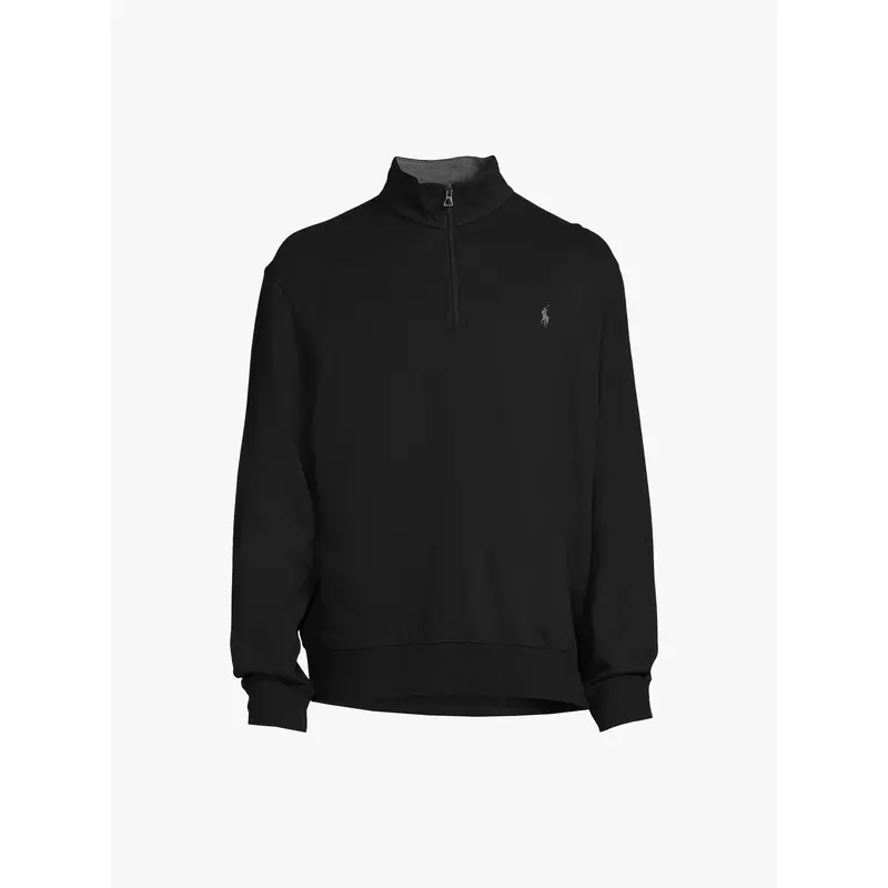 Double Knit Half Zip Sweat Black