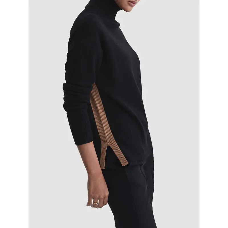 Alexis Cashmere Wool Funnel Neck Jumper