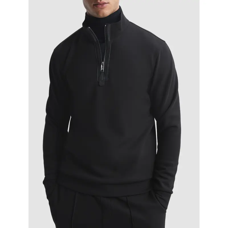 Hale Contrast Half-Zip Funnel Neck Jumper
