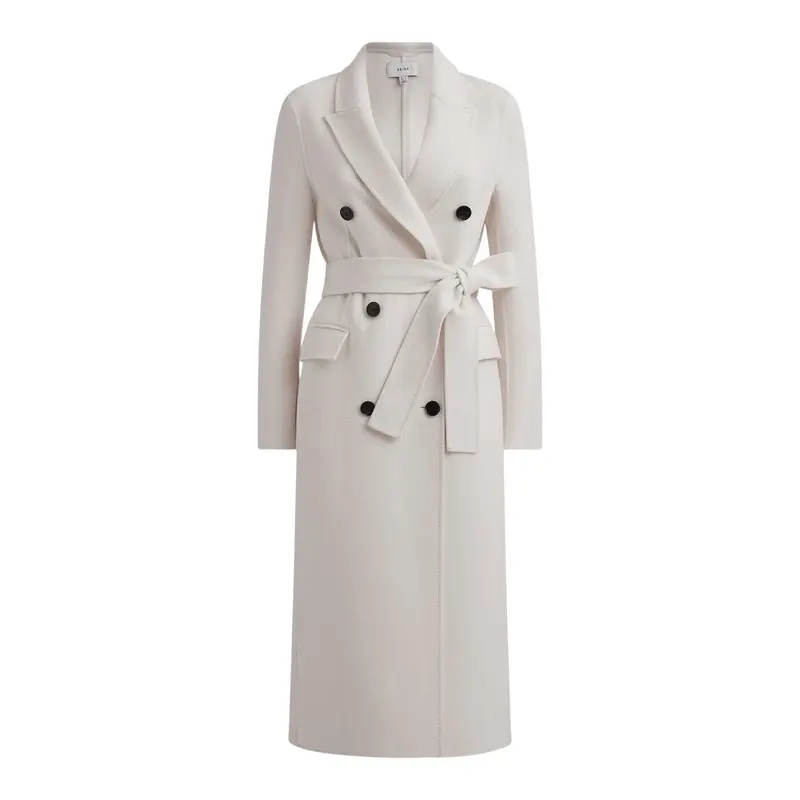 Arla Relaxed Wool Blend Blindseam Belted Coat