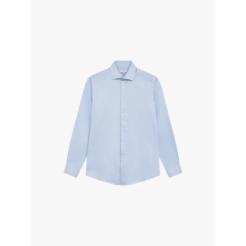 Blue StripeRemote Bengal Striped Cotton Slim Fit Shirt