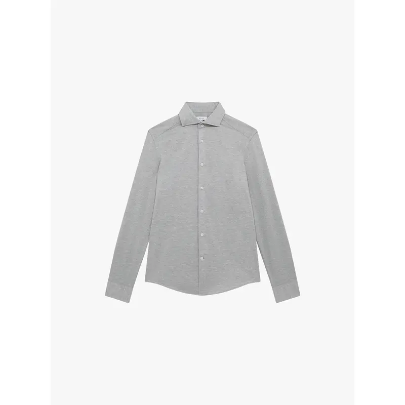 Nate Cutaway Collar Jersey Slim Fit Shirt