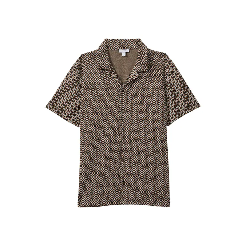 Grove Jacquard Cuban Collar Shirt