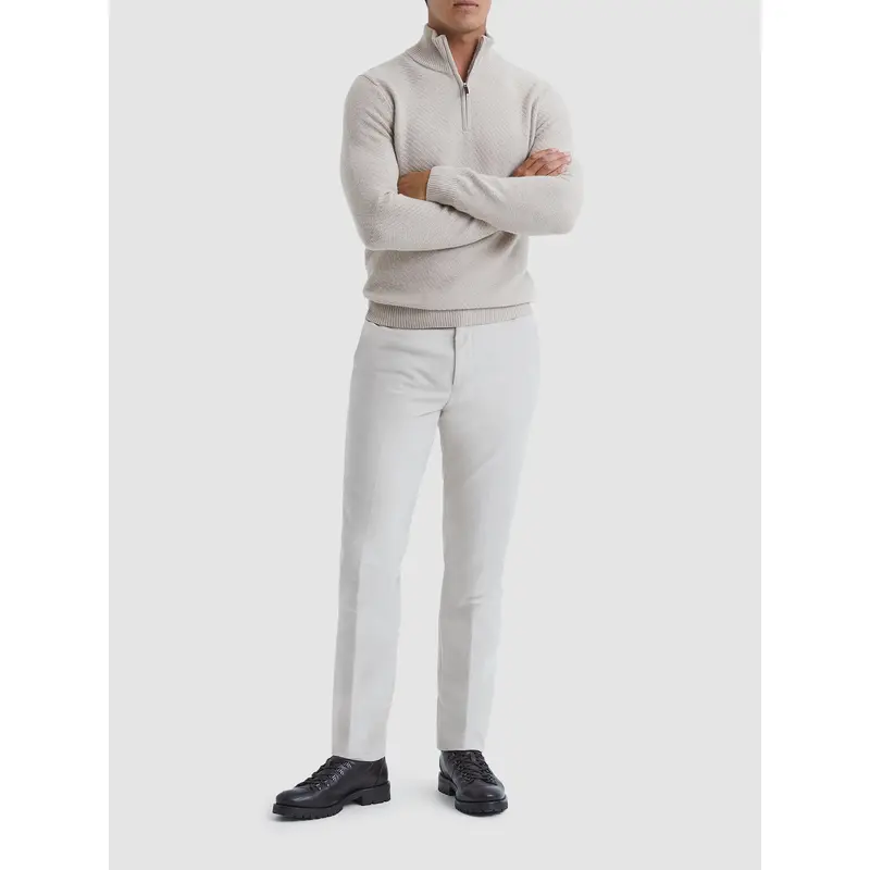 Tempo Slim Fit Knitted Half-Zip Funnel Neck Jumper