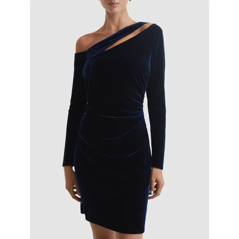 Camilla Velvet Off-The-Shoulder Mini Dress