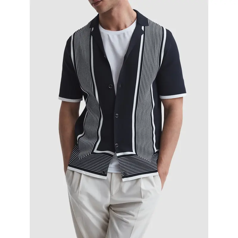 Heath Striped Cuban Collar Shirt