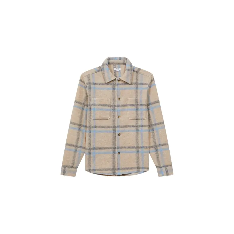 NaturalJoe Wool Blend Check Overshirt