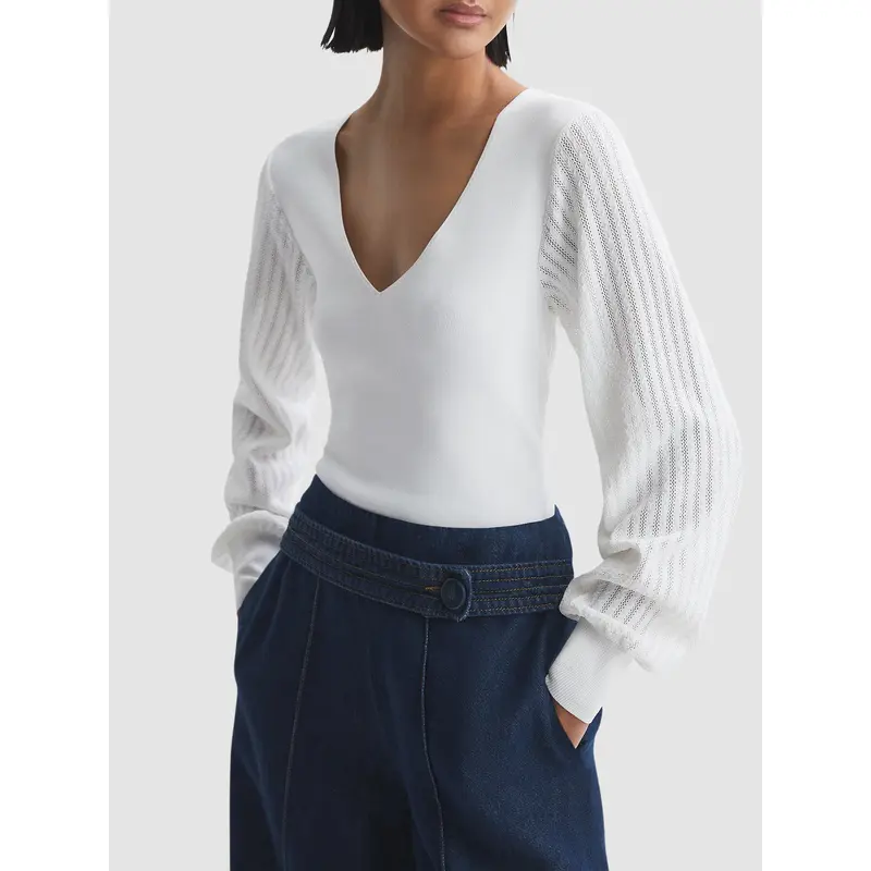 Lexi Knitted Blouson Sleeve Top