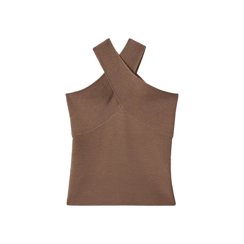Darla Ribbed Cross-Over Vest